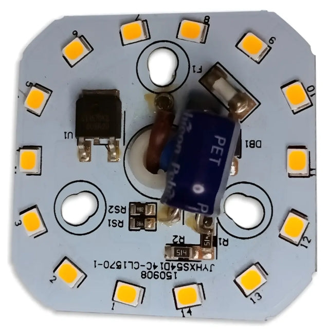 Placa Led Pcb Quadrado 8cm 14w Luz Branco 127v Bronzearte